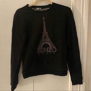 Kenzo Paris Slim Fit Black Crewneck Sweater